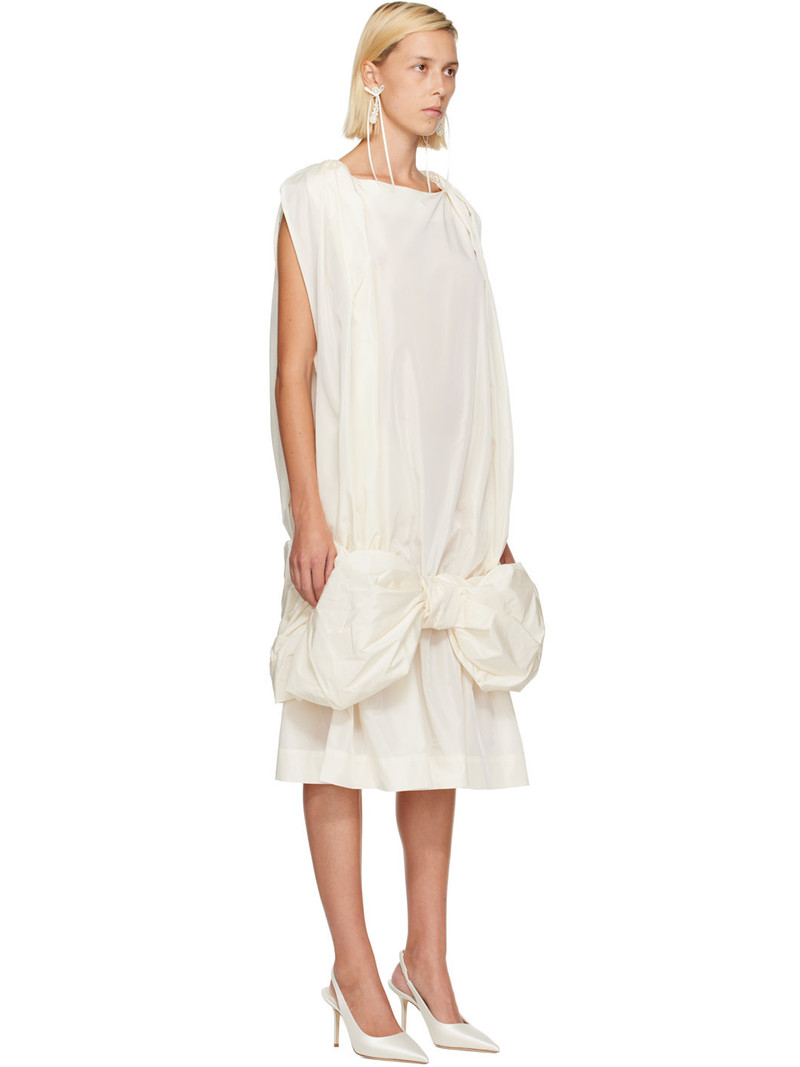 Off-White Bow Hem Egg Midi Dress 2