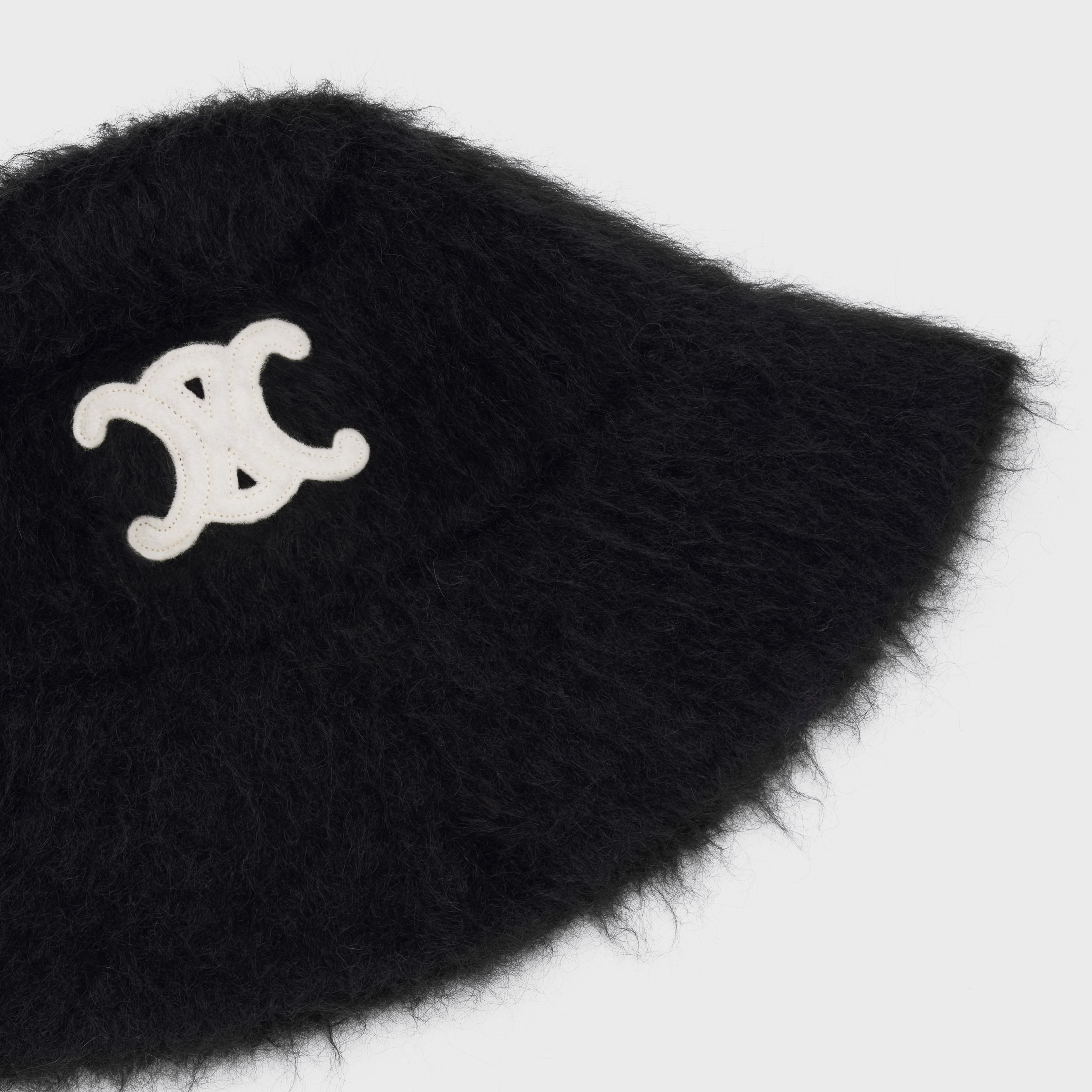 TRIOMPHE BUCKET HAT IN BRUSHED MOHAIR - 3