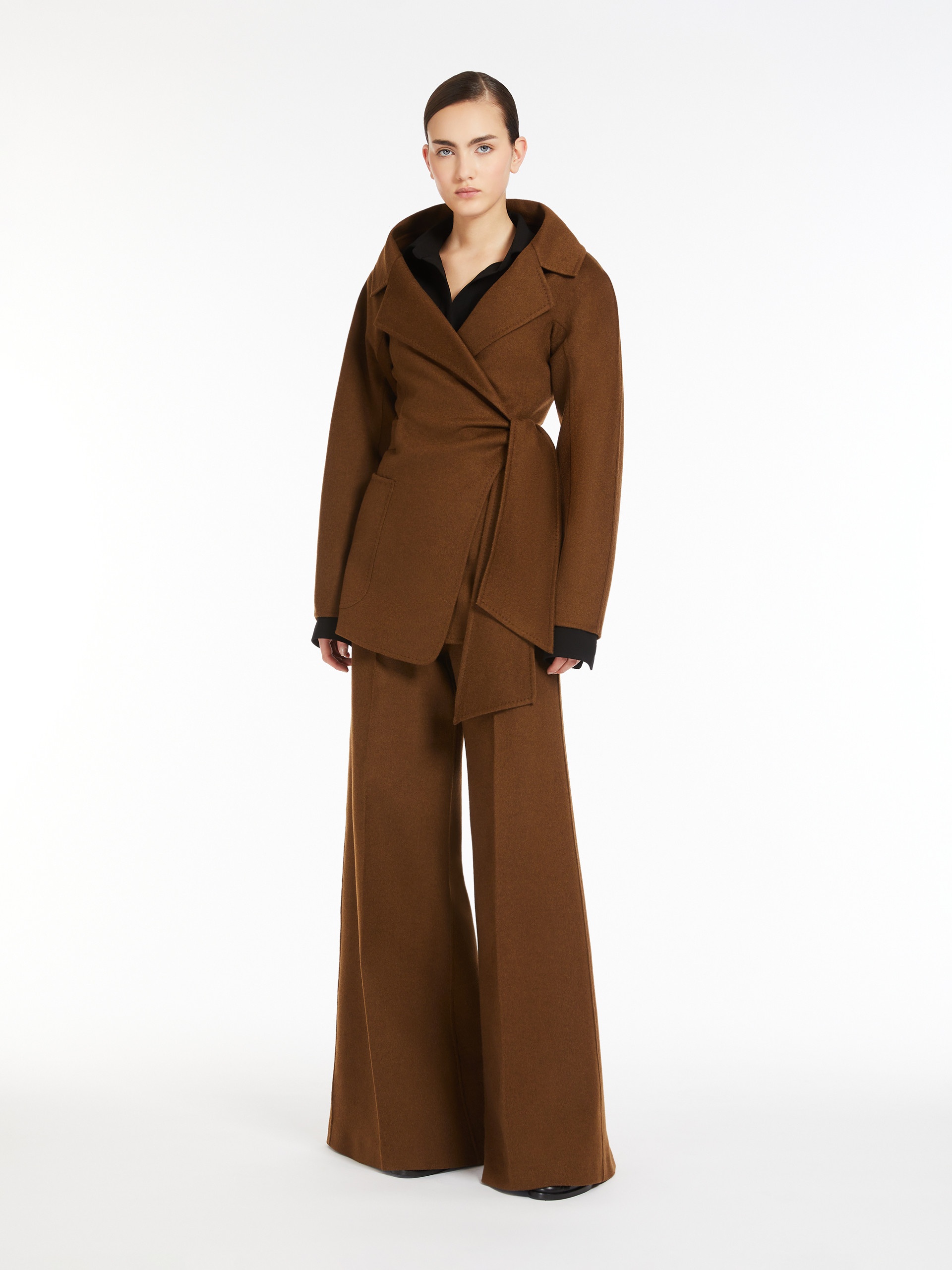 Max Mara AXE1234 Camel hair palazzo trousers | REVERSIBLE
