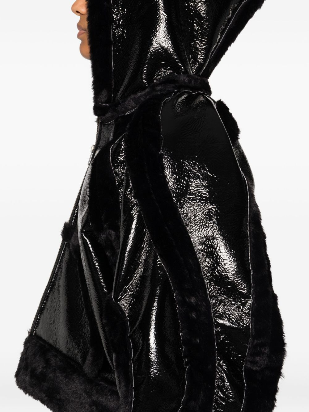 hooded cropped jacket - 5