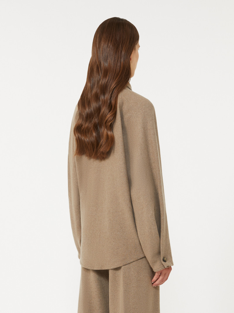 CECI Stretch cashmere flannel overshirt 4