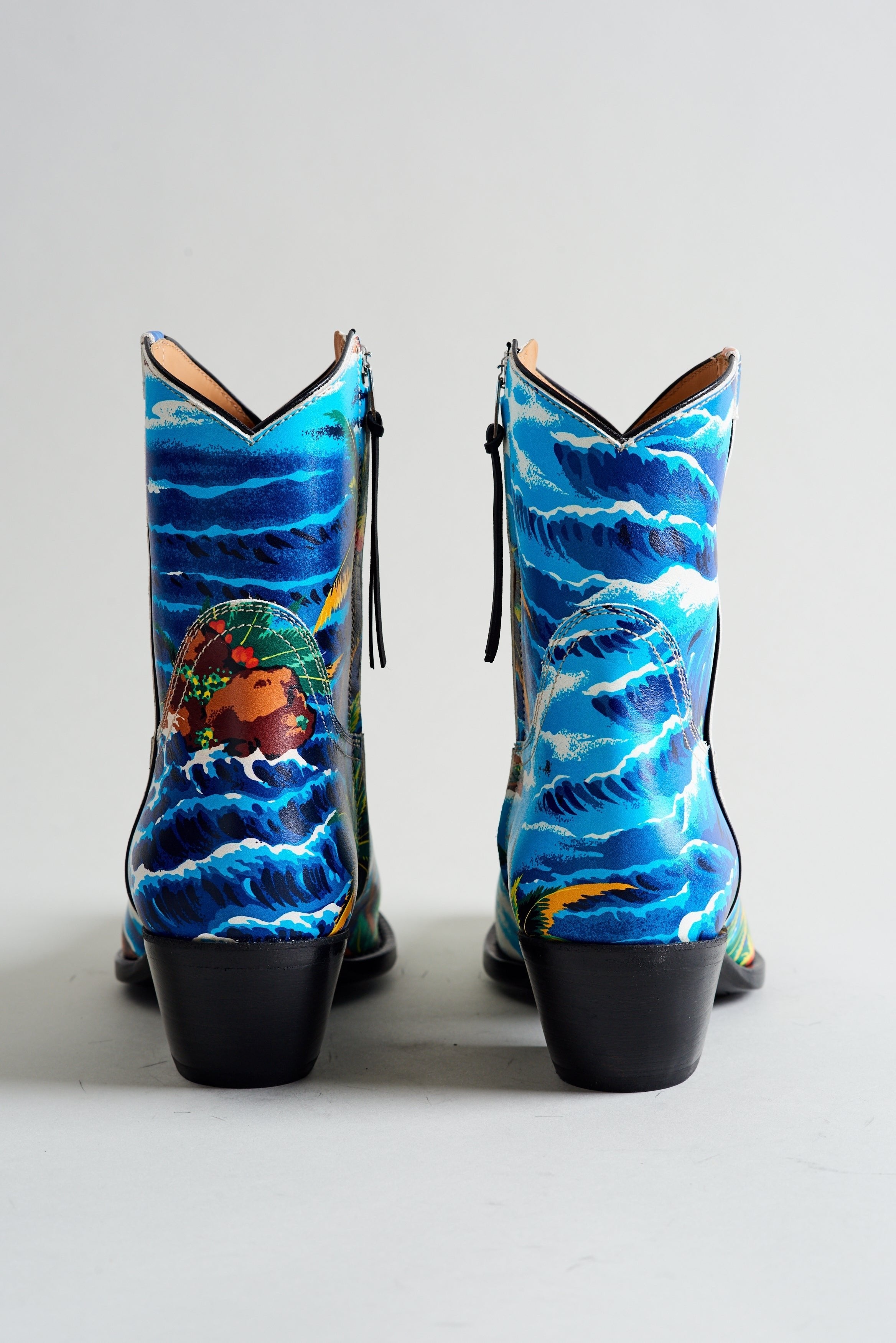 COWBOY ANKLE BOOT - TURQUOISE WAVE - 3
