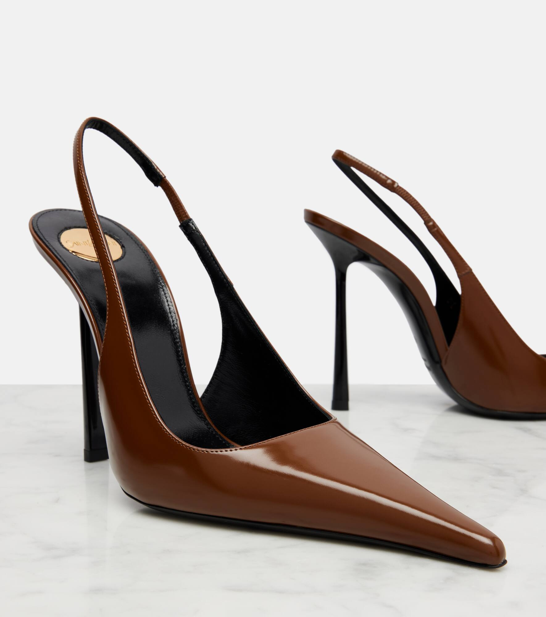 Vendome 110 leather slingback pumps - 5