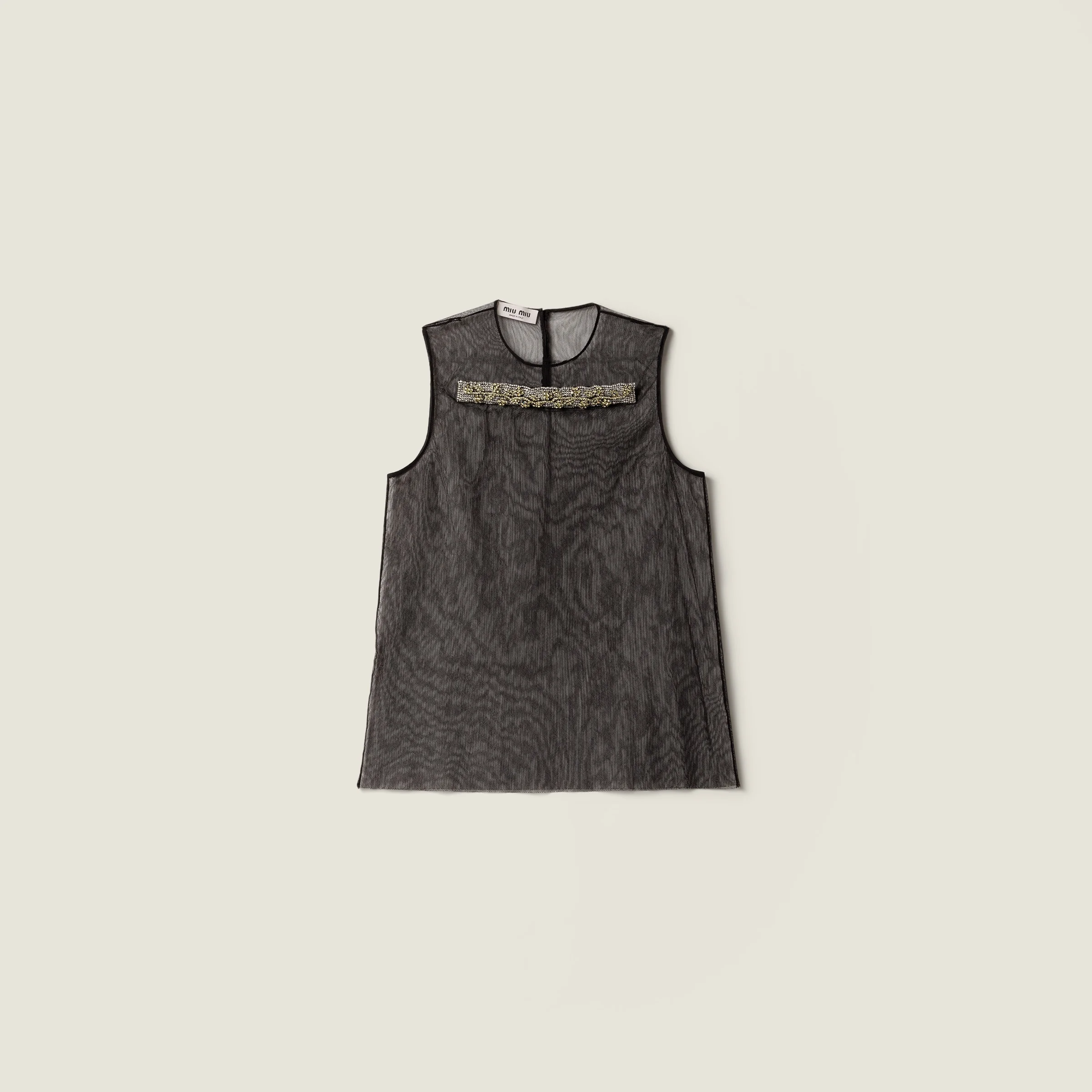 Embellished tulle top - 1