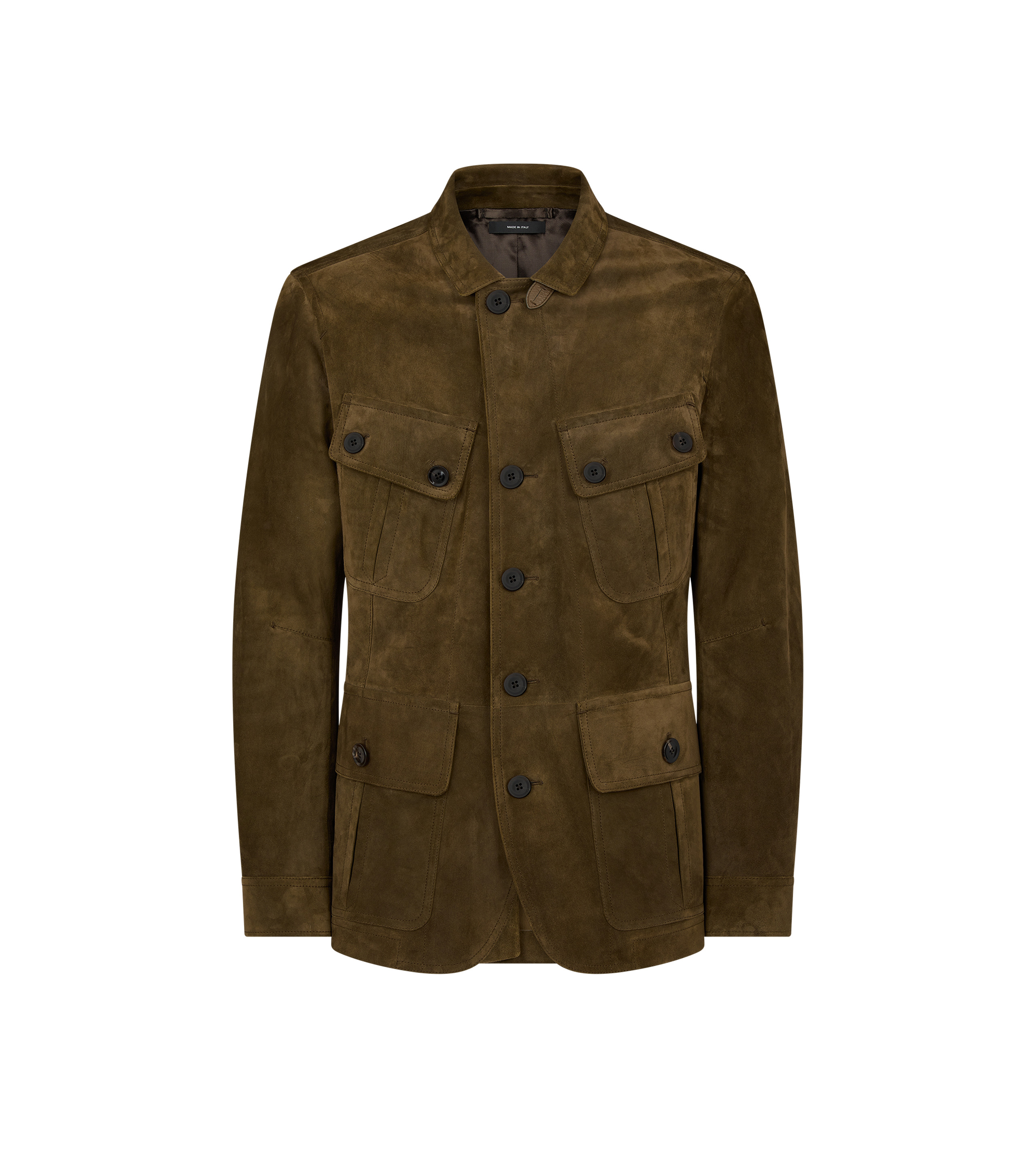 CASHMERE SUEDE SARTORIAL MILITARY JACKET - 1