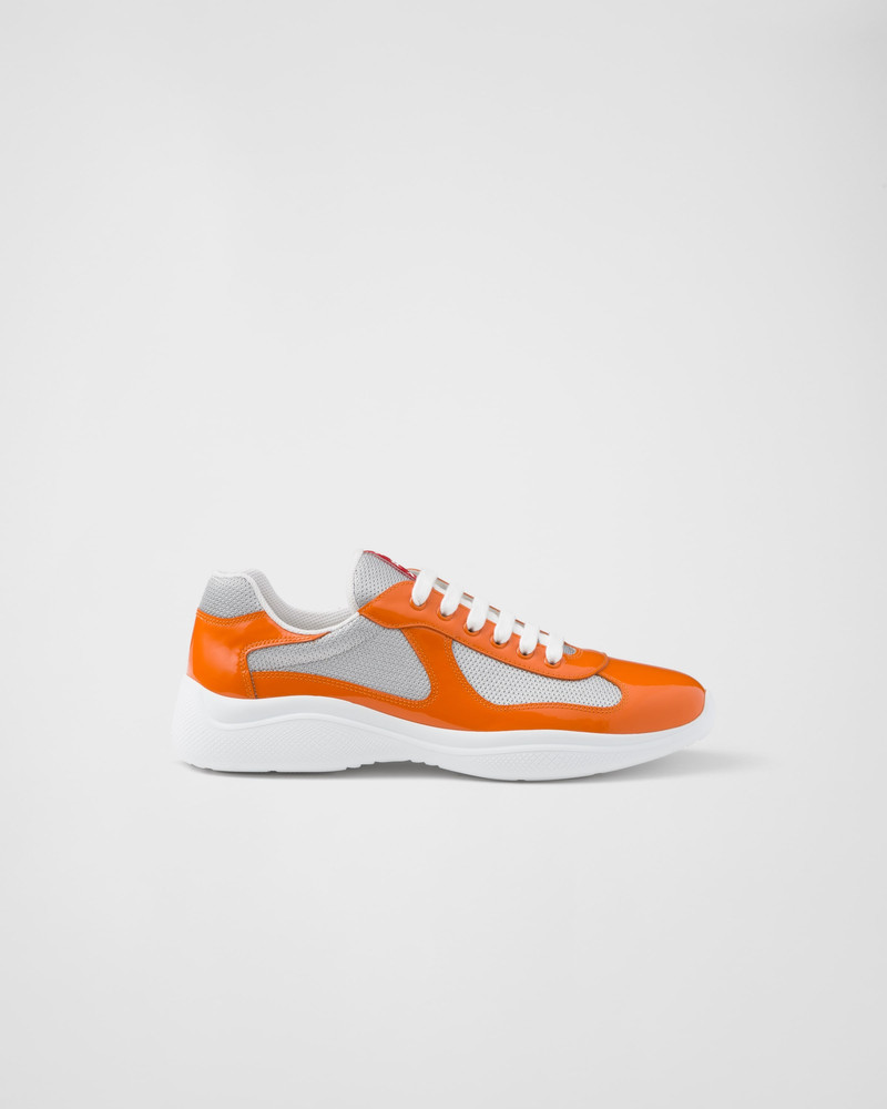 Prada Patent leather and technical fabric Prada America's Cup sneakers outlook