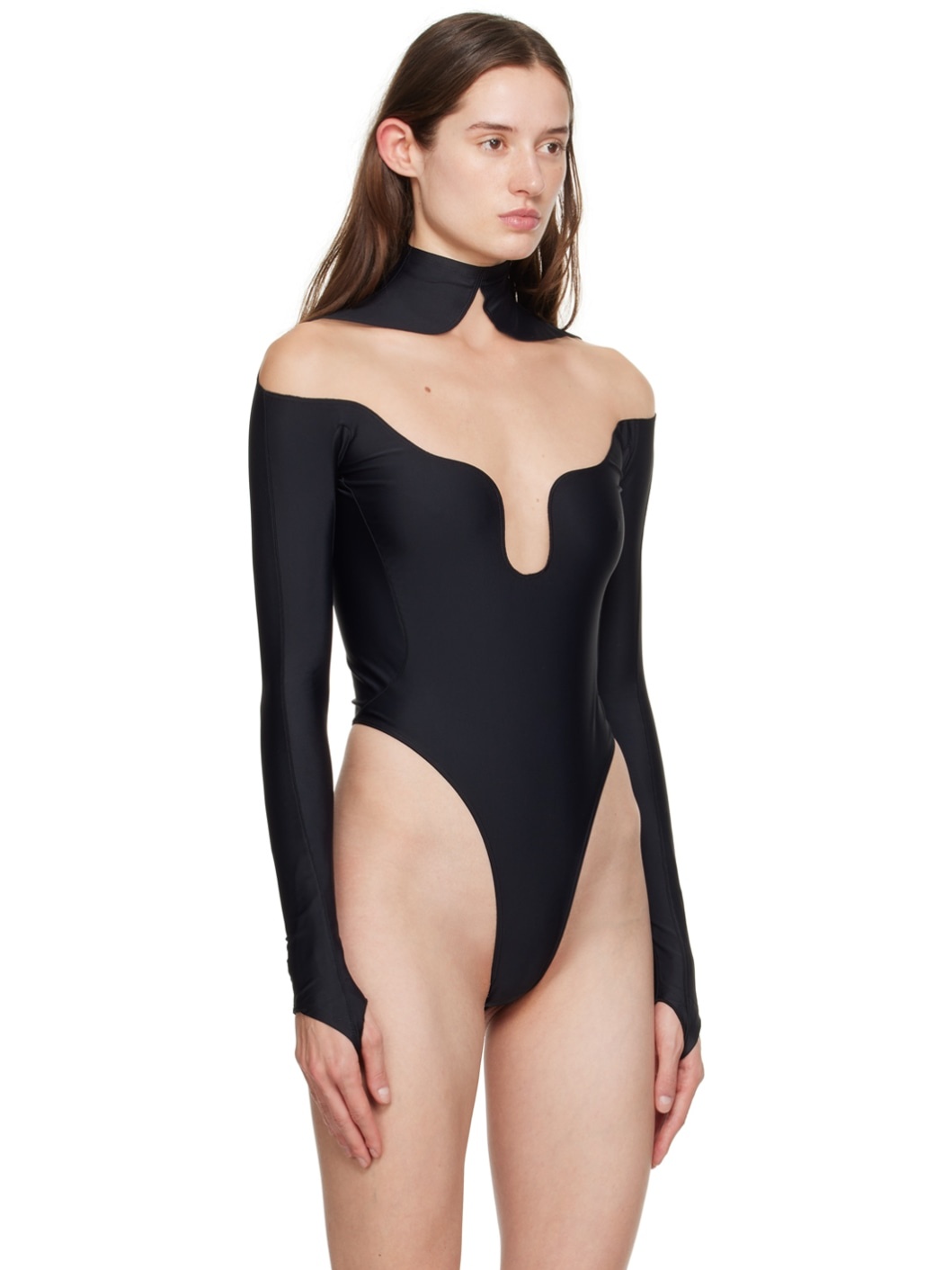 Black Wavy Bodysuit - 4