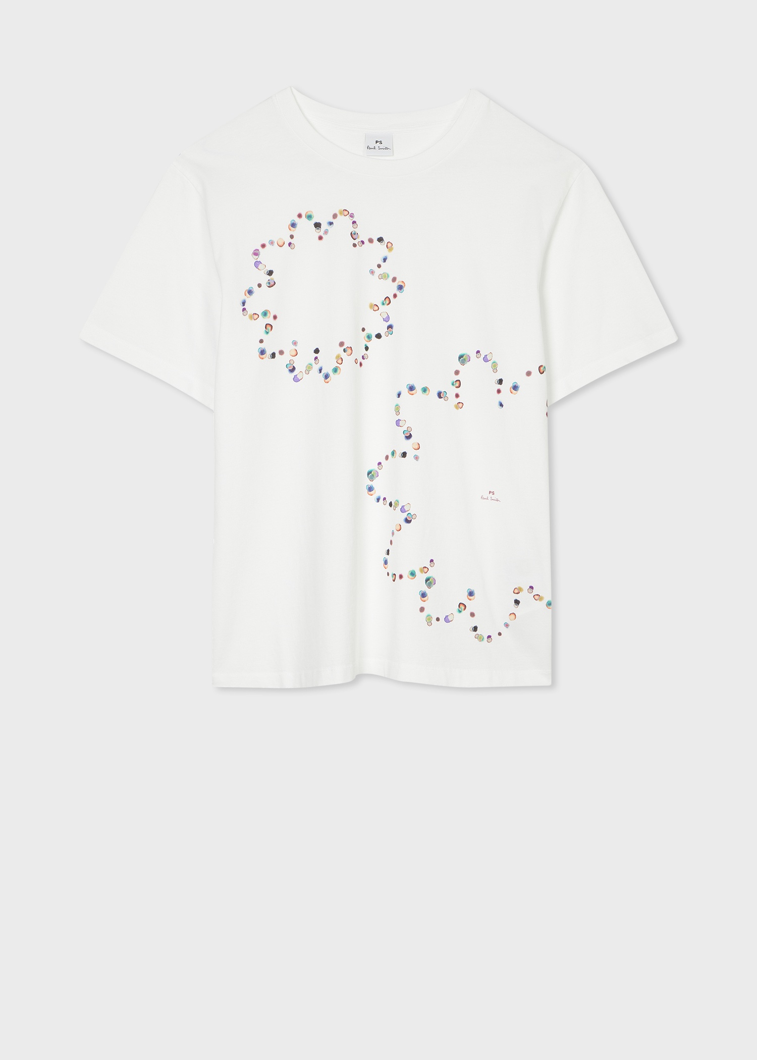 Women's White 'Ink Flower' T-Shirt - 1
