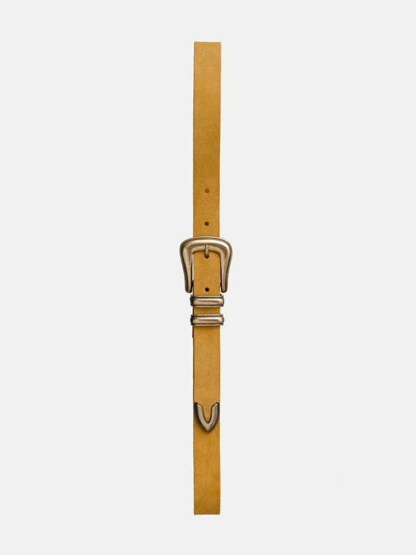Western Suede Belt Lion - 1