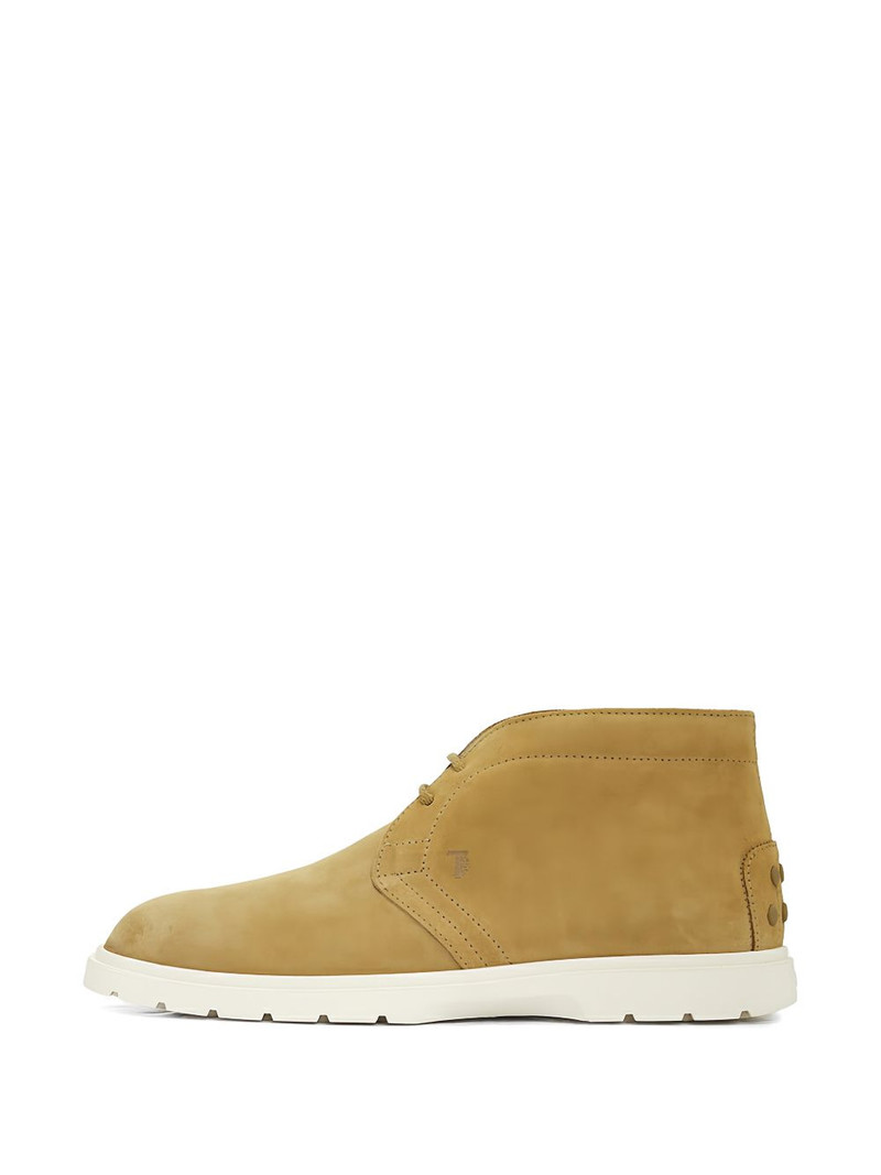 Desert button fastening suede boots 1