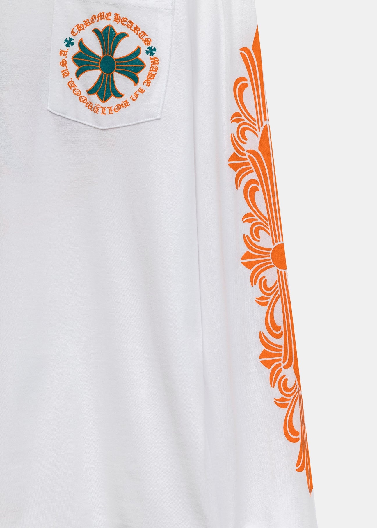 Chrome Hearts Miami White Aqua Orange Basel Longsleeve - 4