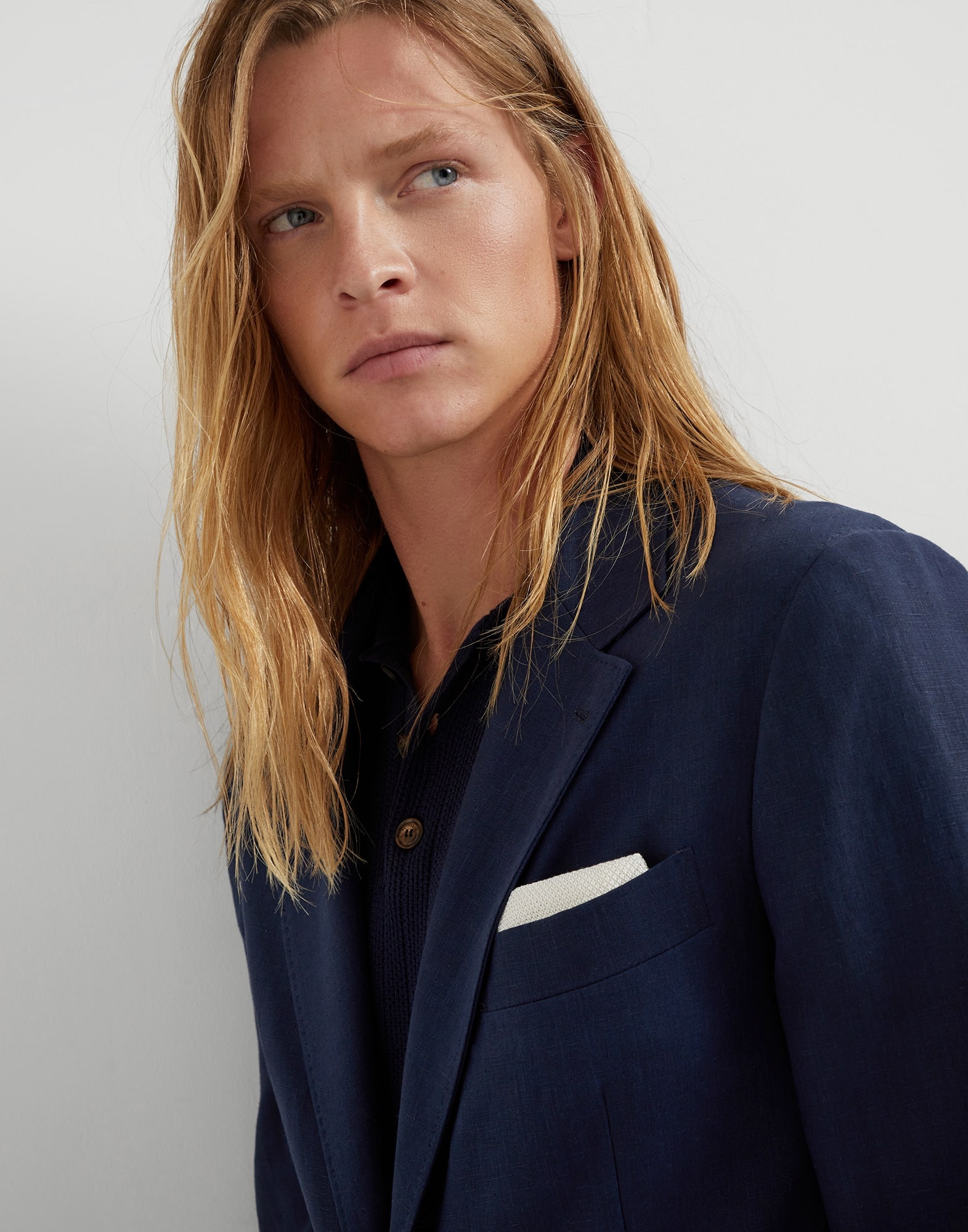 Linen deconstructed blazer - 3