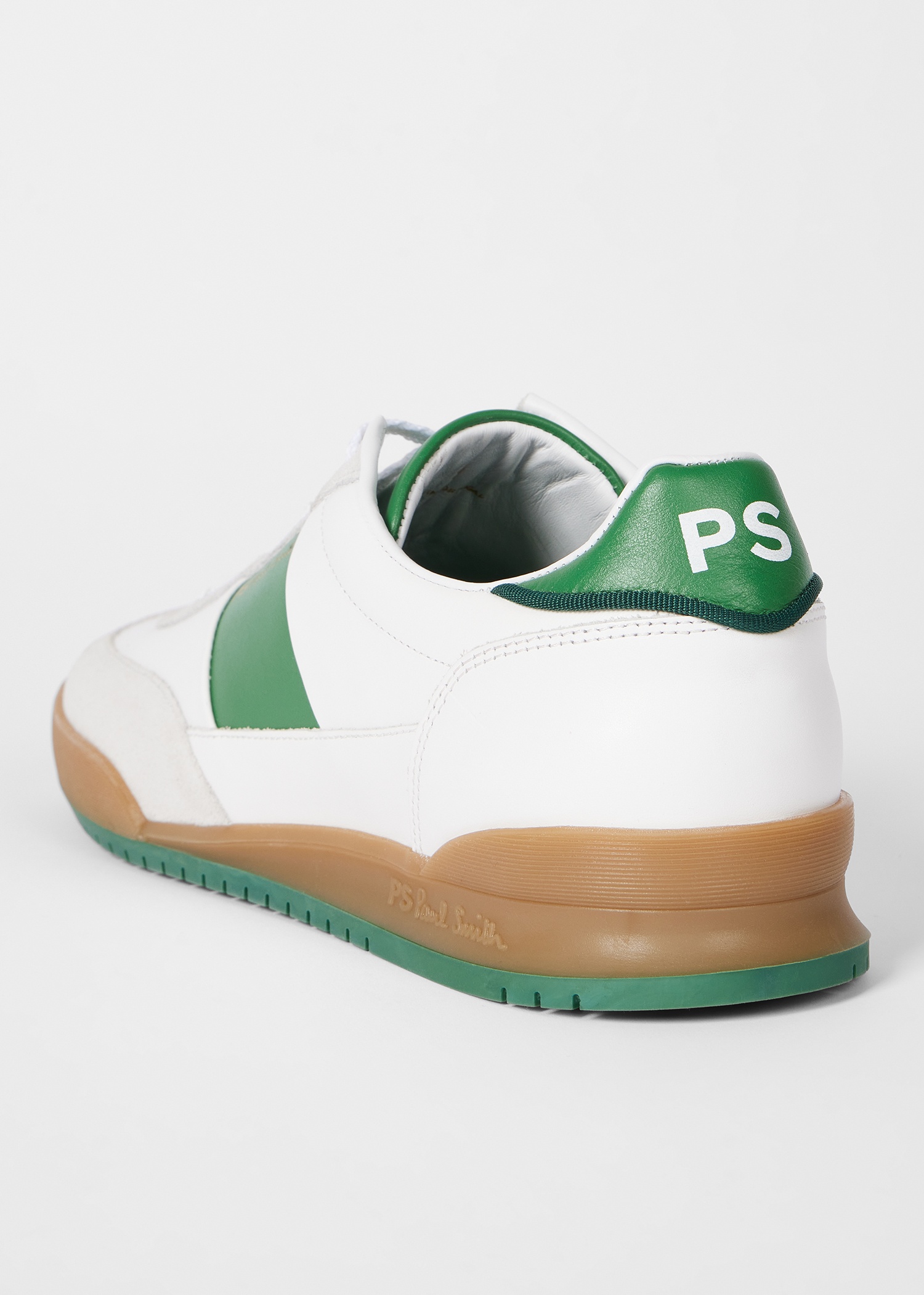 White And Green Leather 'Dover' Trainers - 6