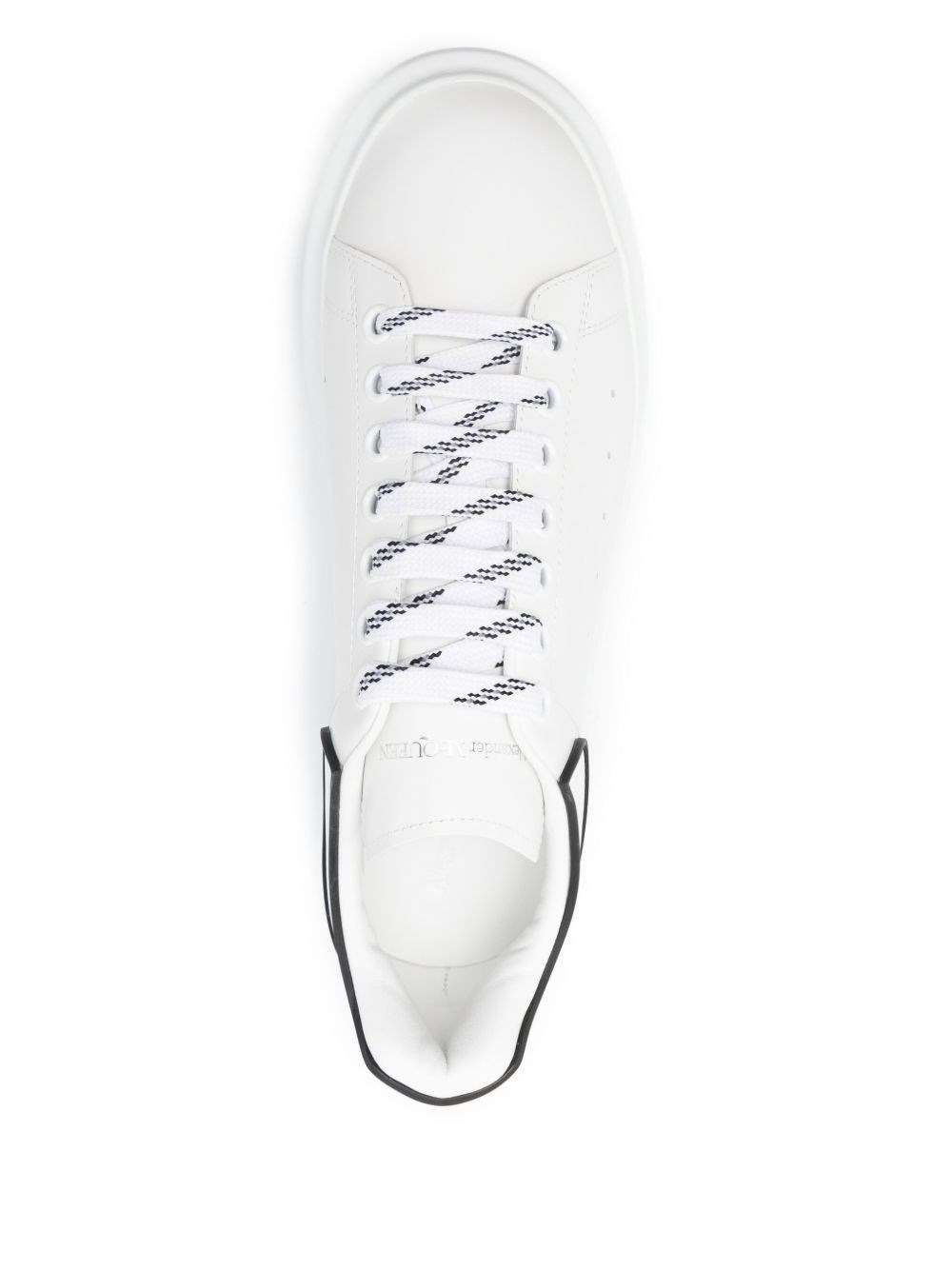 Leather sneaker with logo - 3