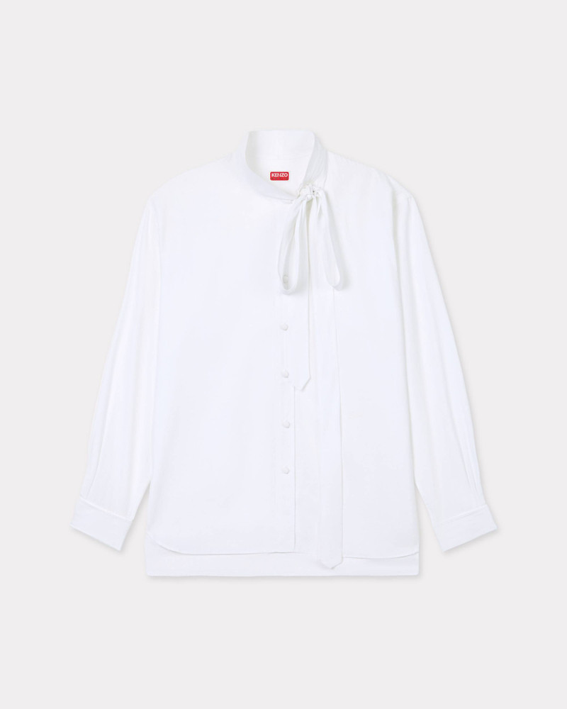 KENZO Oversized bow shirt in cotton outlook