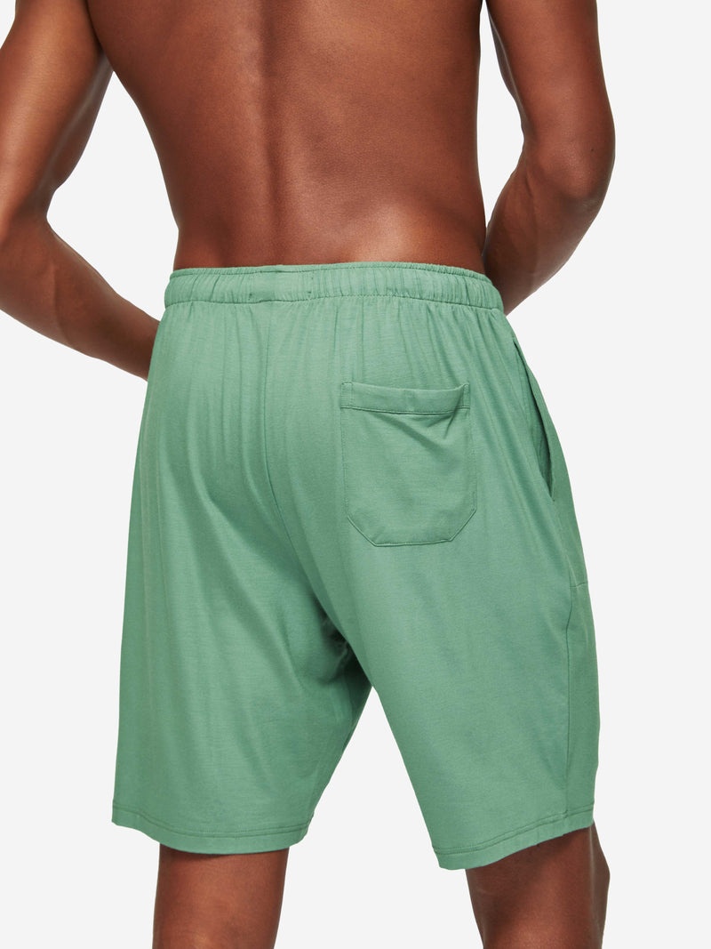 Men's Lounge Shorts Basel Micro Modal Stretch Sage Green - 7
