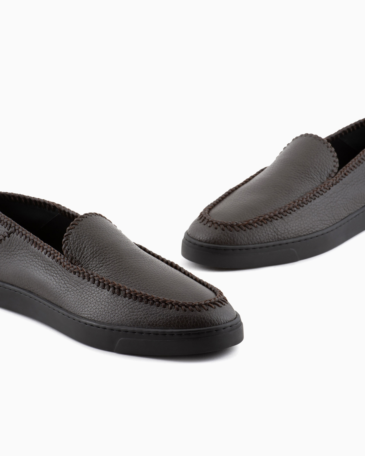 Galleria 3 deerskin slip-ons with threading - 5