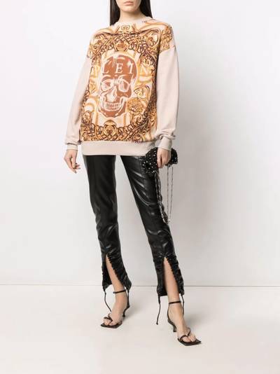 PHILIPP PLEIN baroque fleece-knit sweatshirt outlook