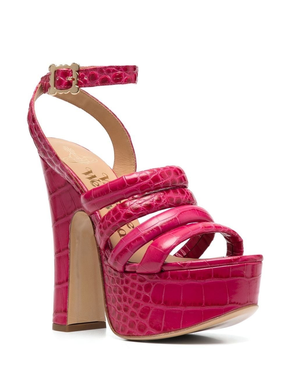 150mm crocodile platform sandals - 2