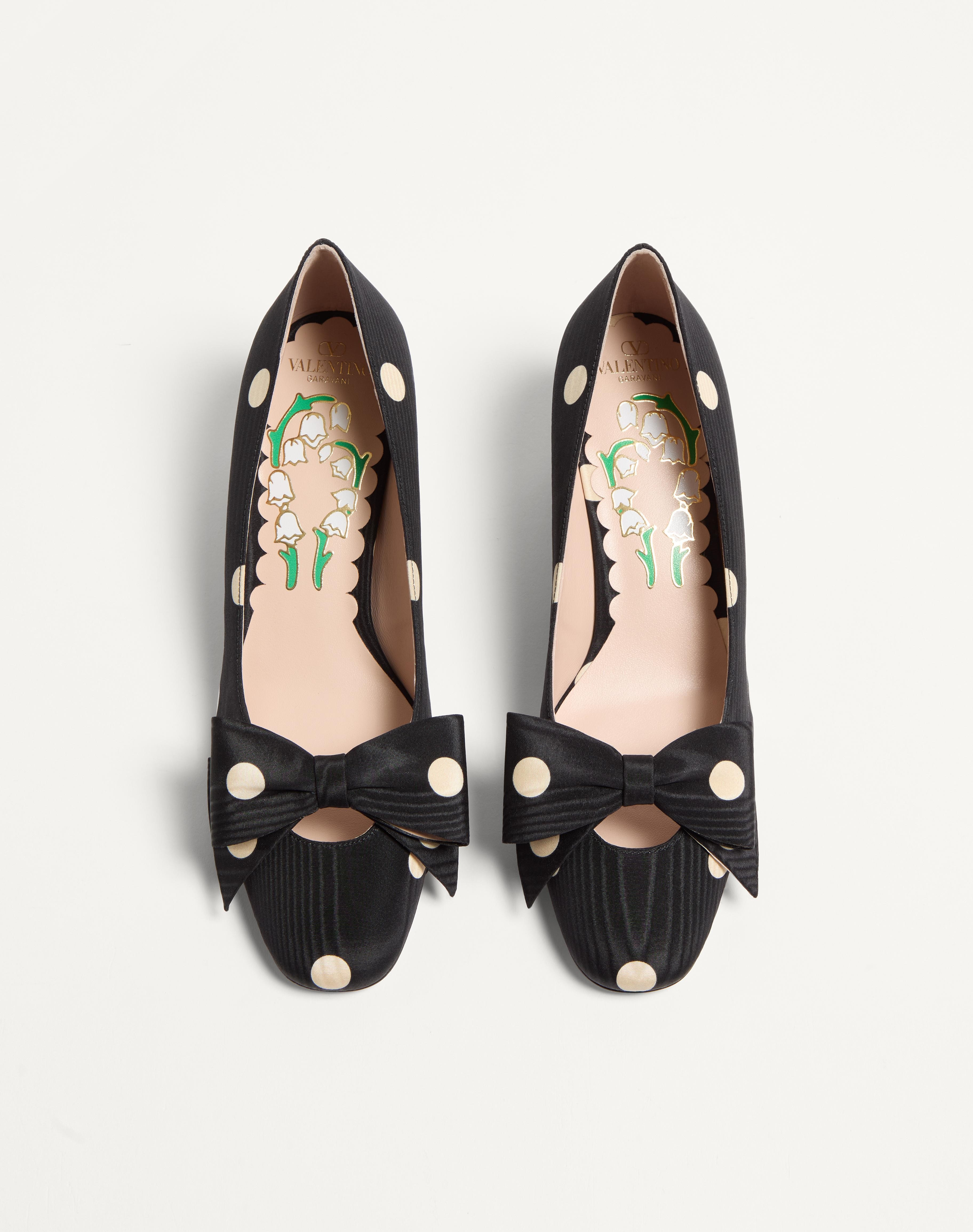 BOWOW PUMP IN MOIRÉ PLUS DE POIS FABRIC 45MM - 5
