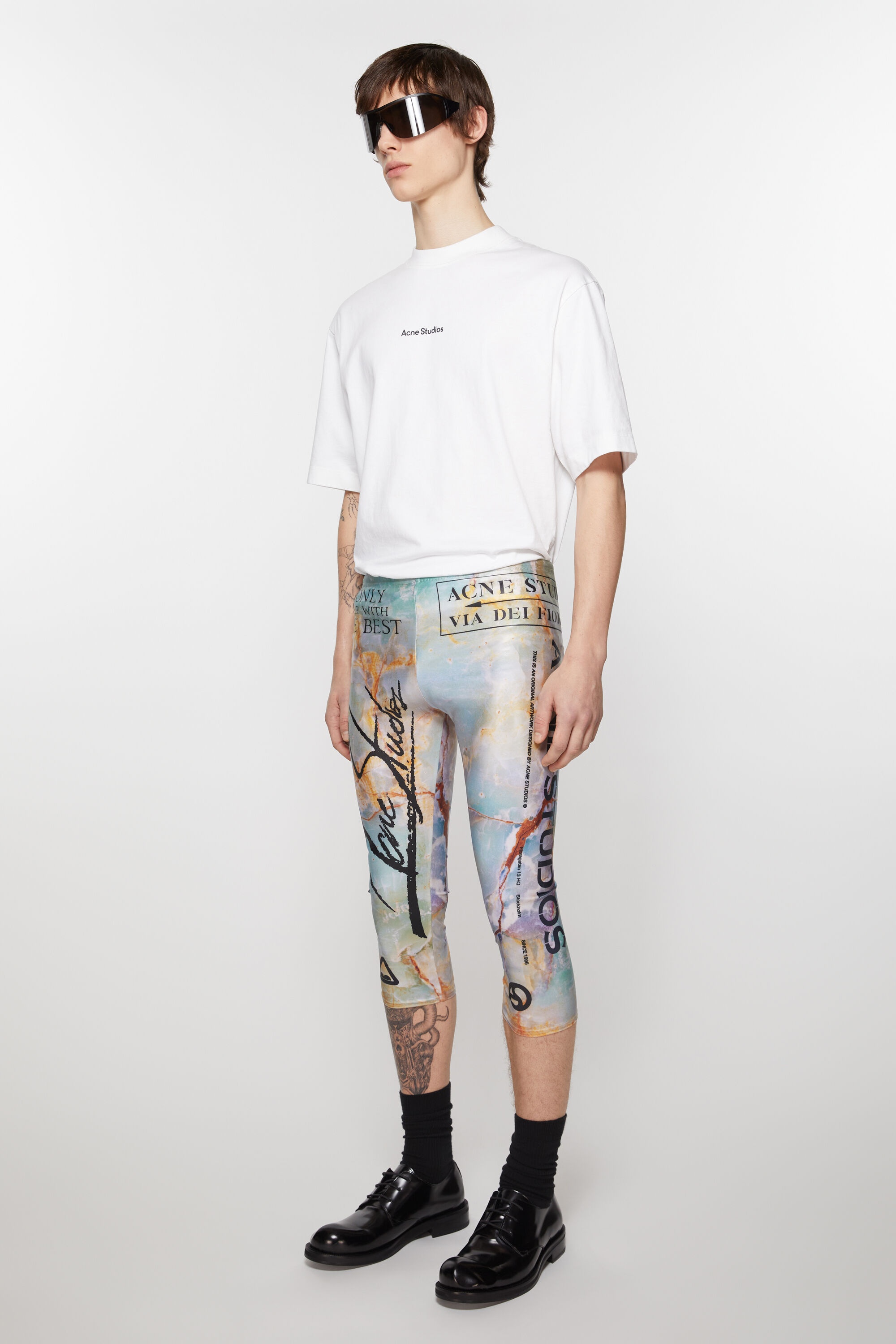 Print trousers - Pastel green - 3