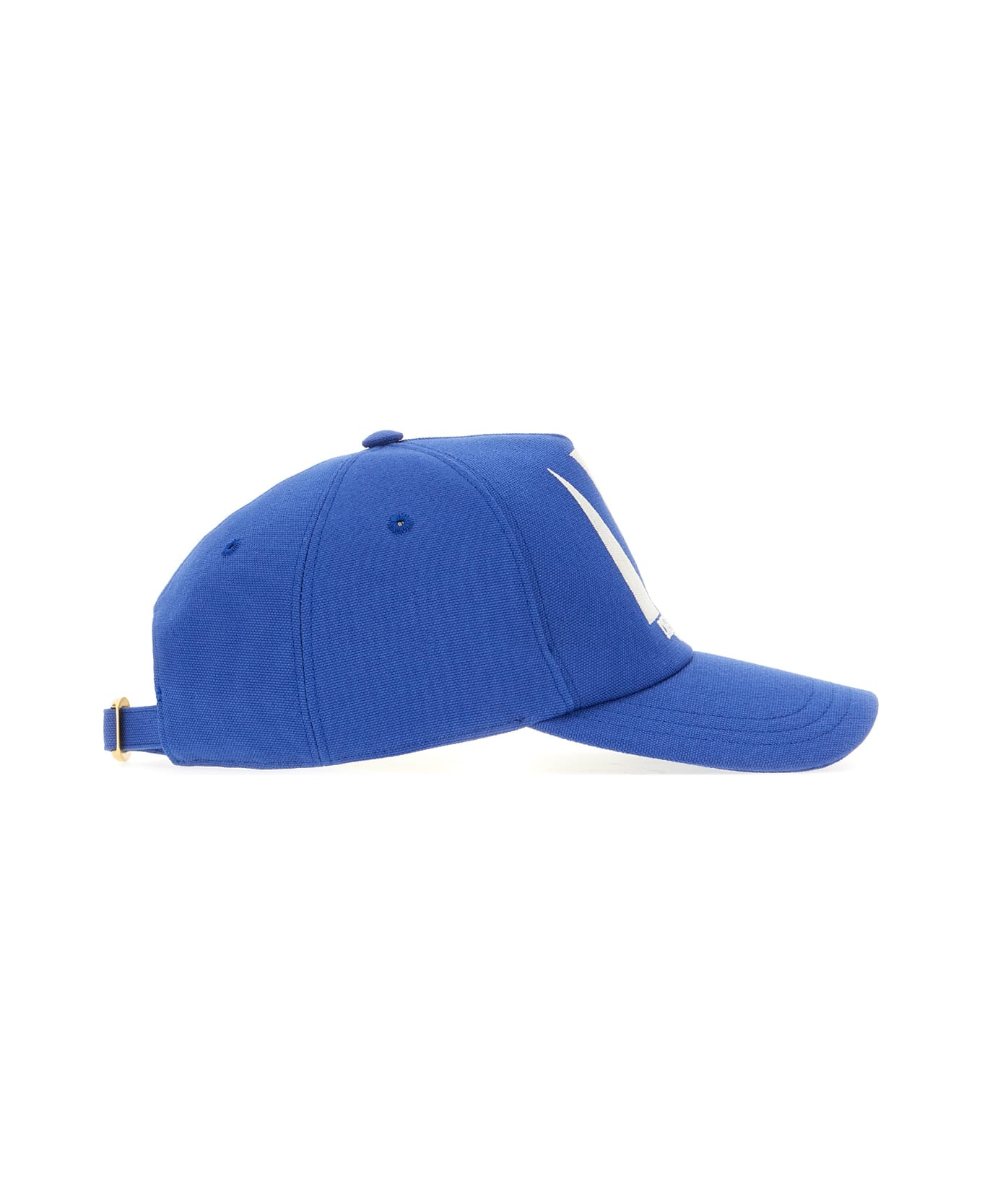 Electric Blue Cotton Baseball Cap - 2