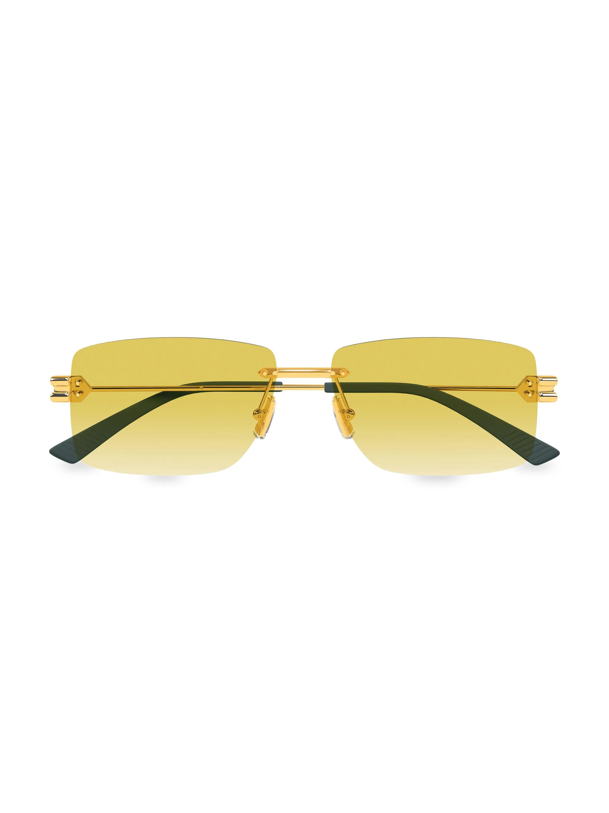 Men's Lock 58MM Rectangular Sunglasses - Gold - 1