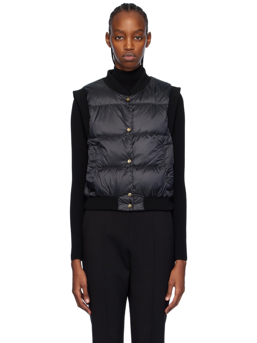 Max Mara Black Asoft Down Vest | REVERSIBLE