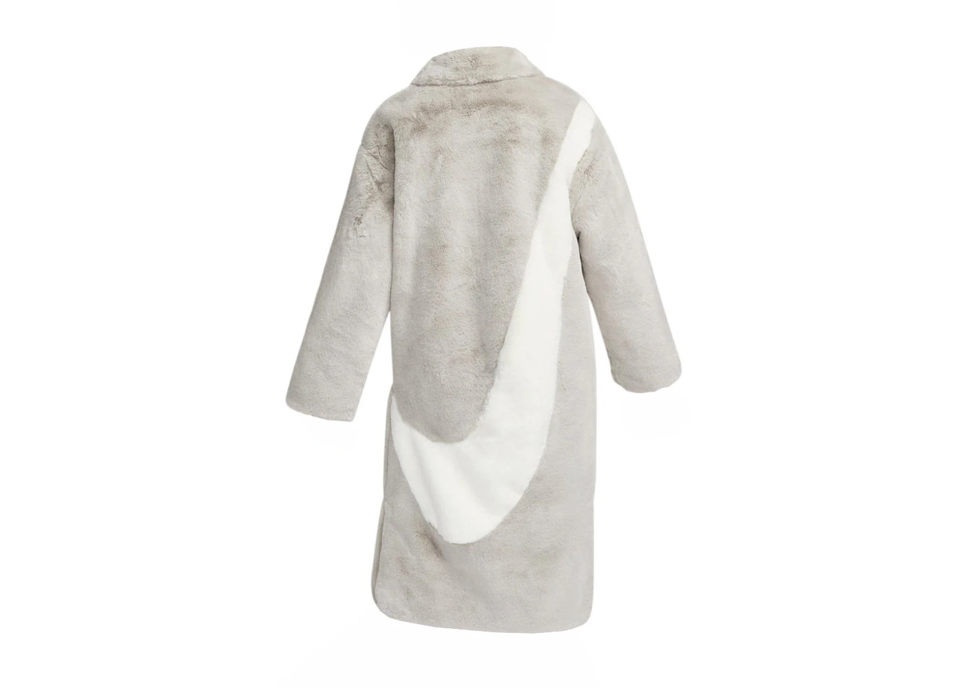 Nike Sportswear Essentials Plush Faux Fur Long Jacket Light Iron Ore/Light Bone/Sail - 2