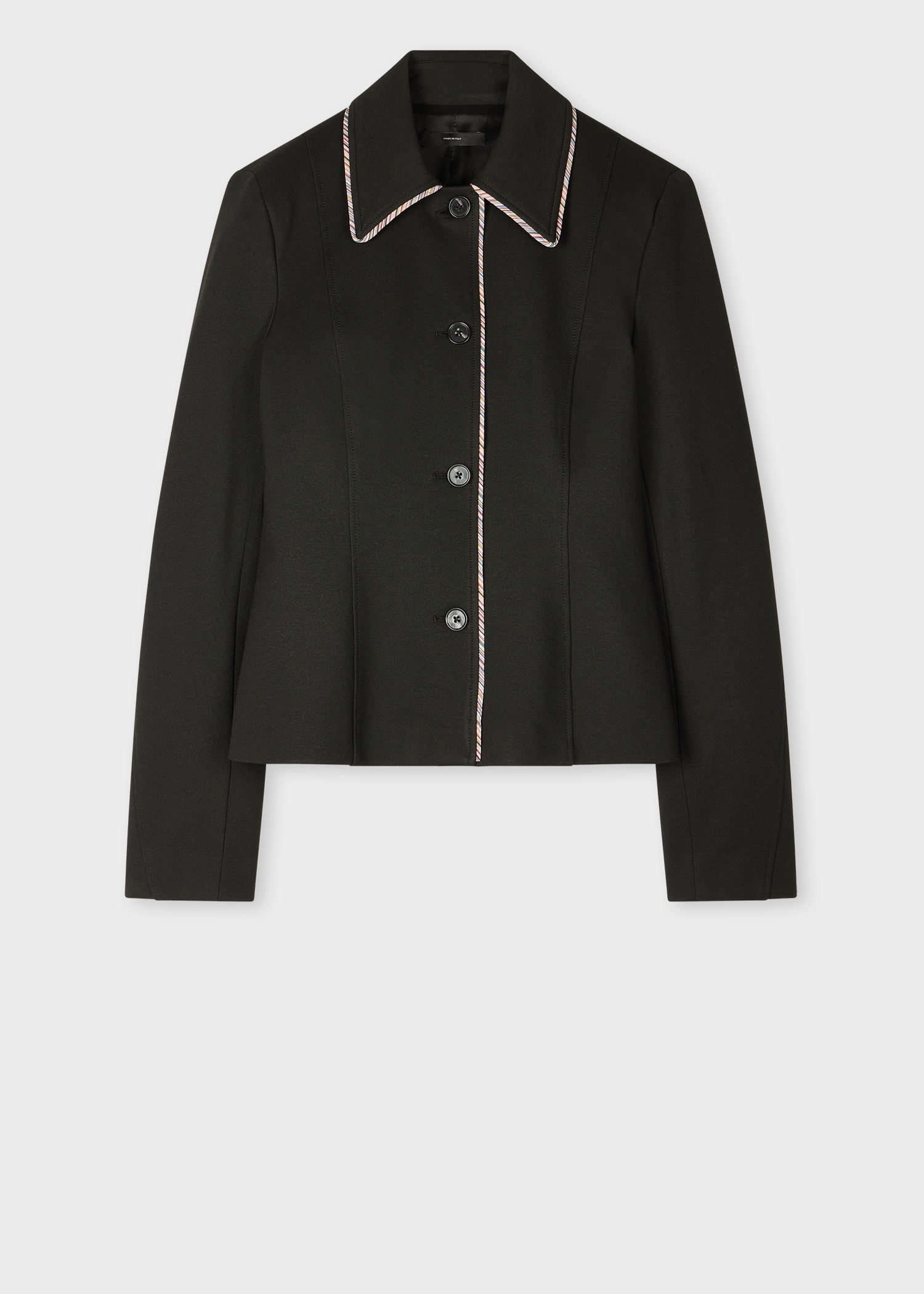 Women's Black Milano 'Signature Stripe' Jacket - 1