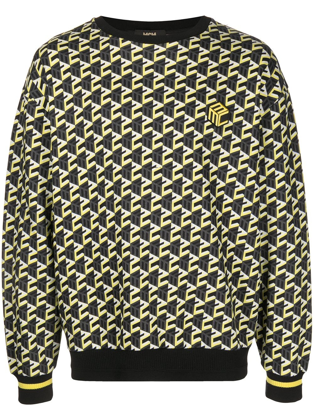 logo-print cotton sweatshirt - 1