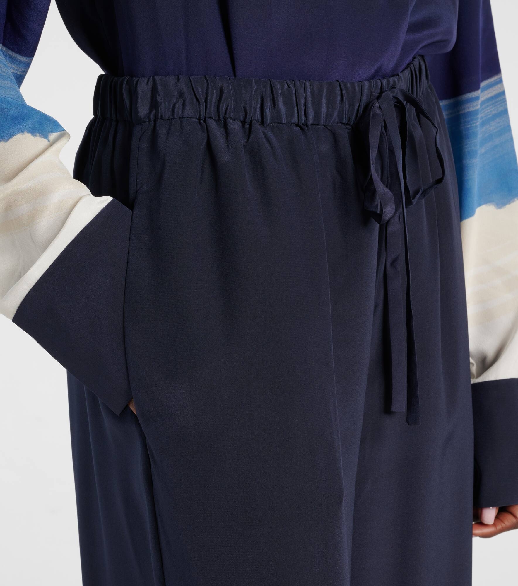 Mariner silk crêpe wide-leg pants - 4
