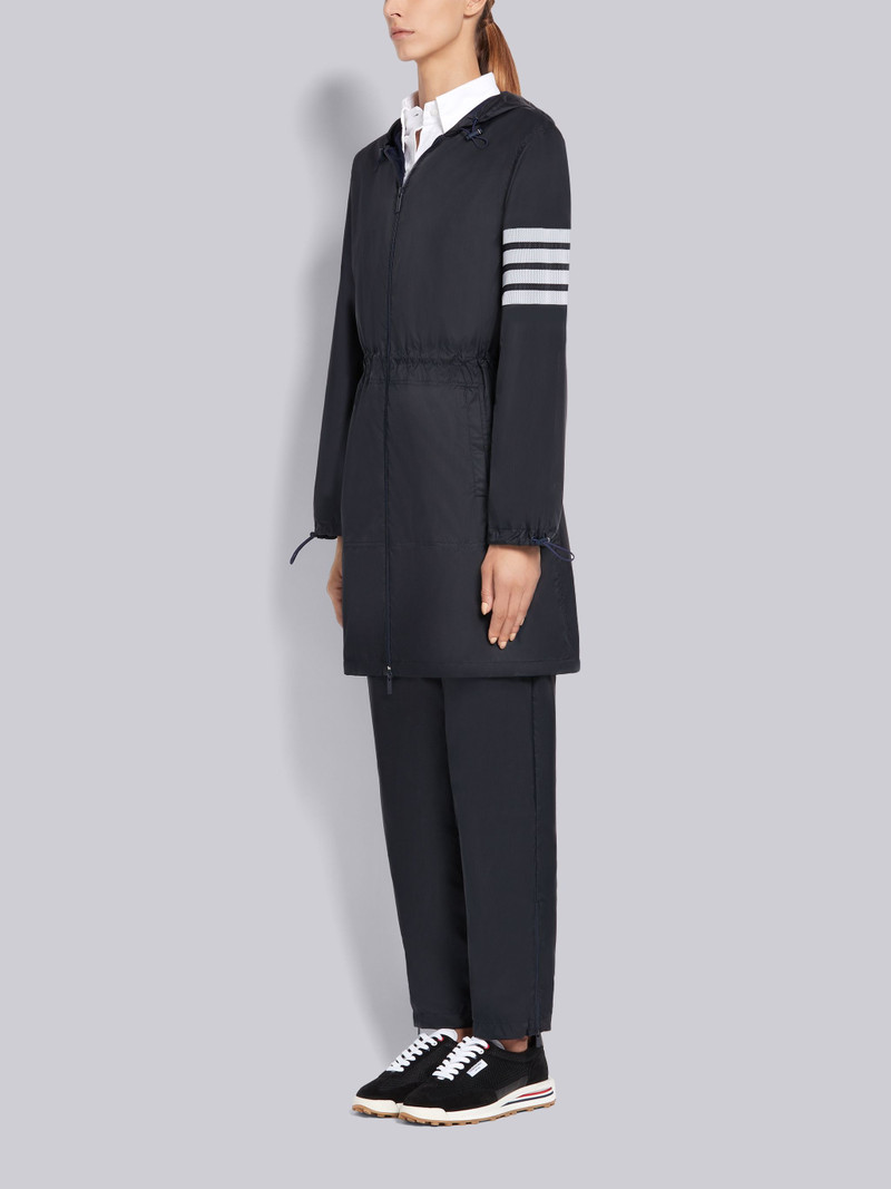 Thom Browne Navy Sheer Ripstop 4-Bar Long Parka outlook