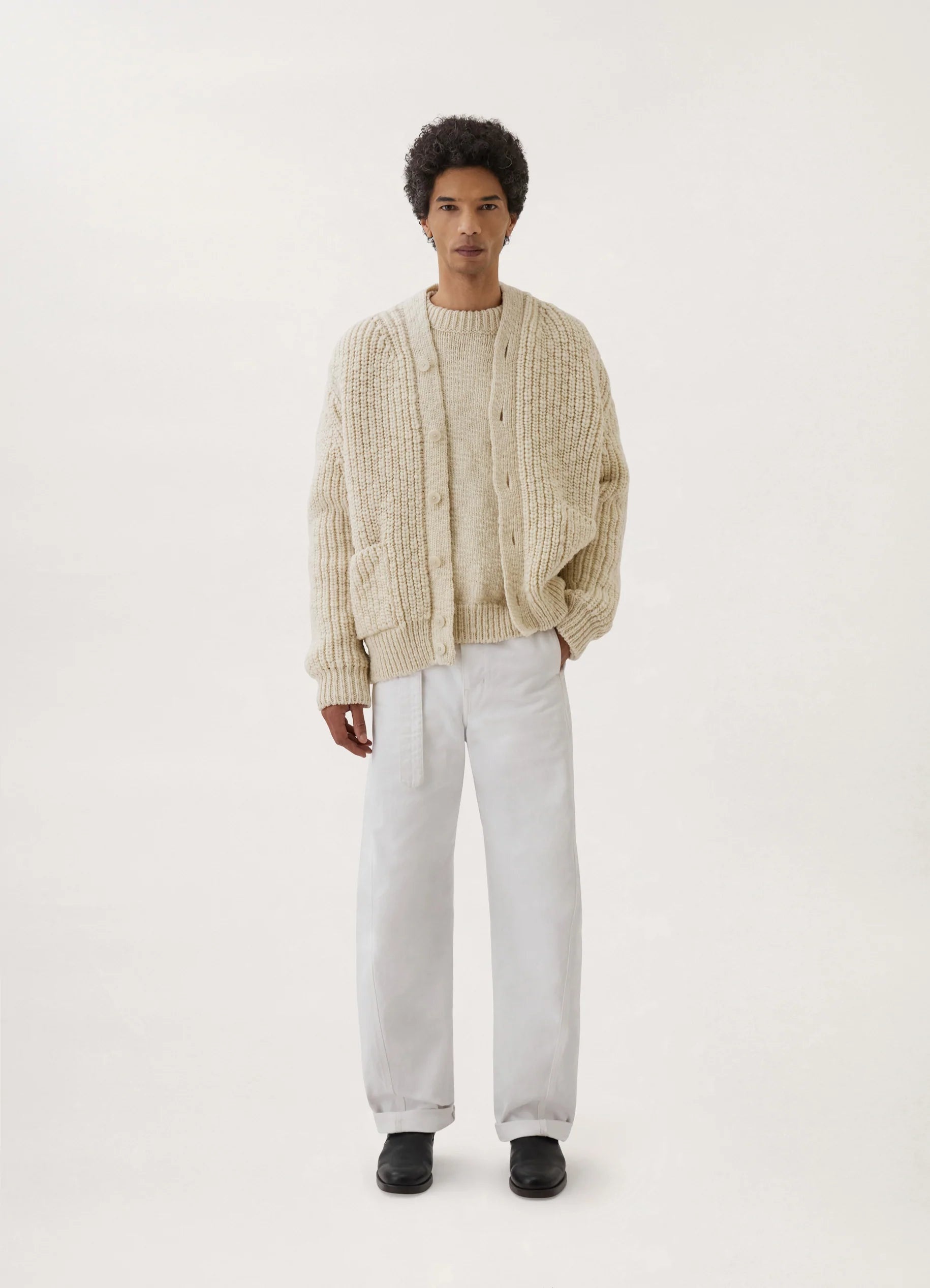 LEMAIRE Off-White Fitted Cardigan