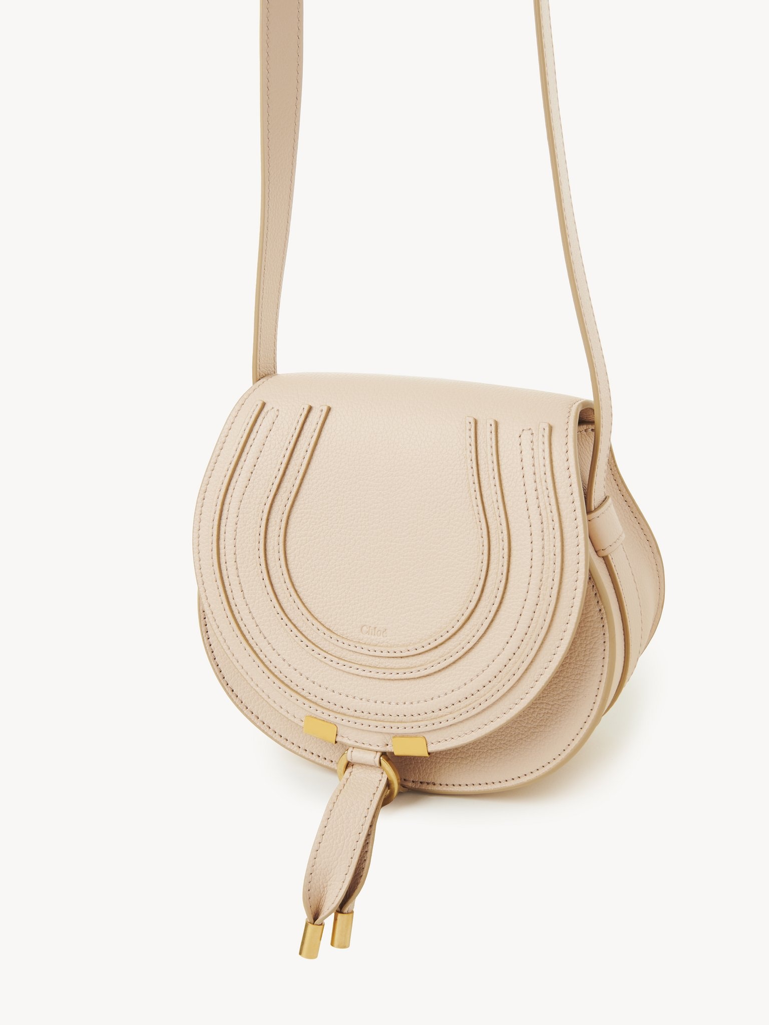 SMALL MARCIE SADDLE BAG IN GRAINED LEATHER - 3