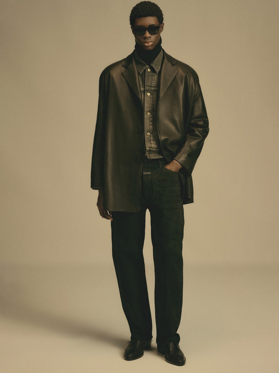 Leather Relaxed Blazer - 8