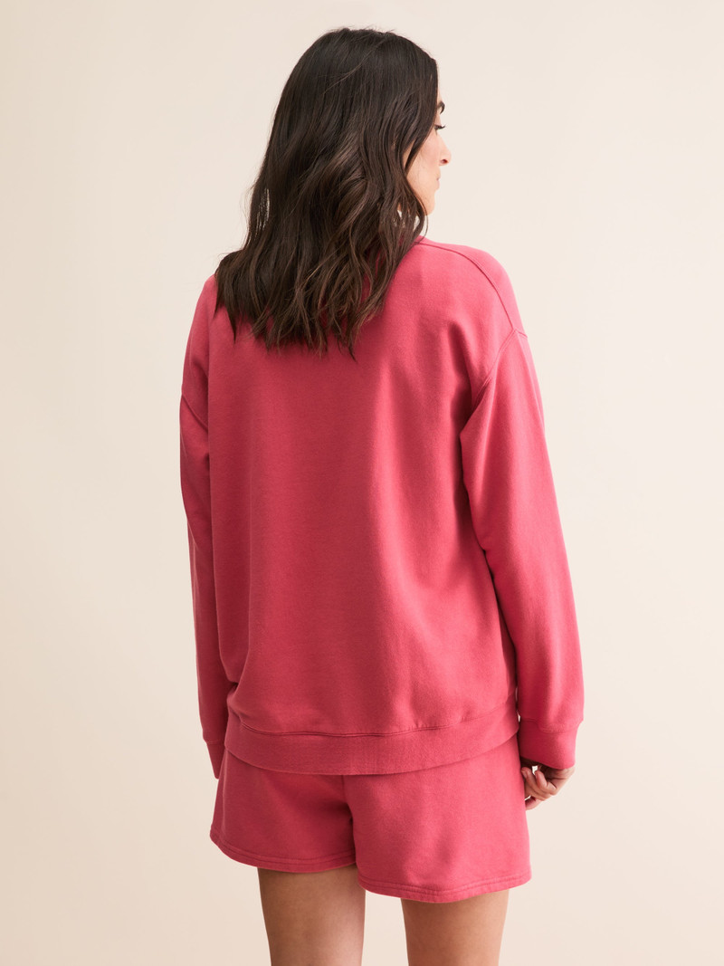 Women's Sweatshirt Quinn Cotton Modal Garnet Red 3