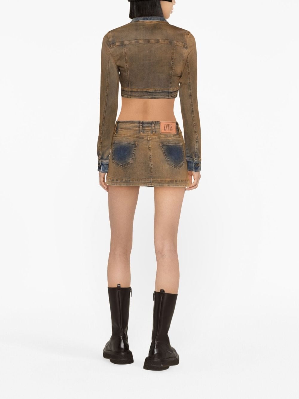 Harley cropped denim jacket - 4