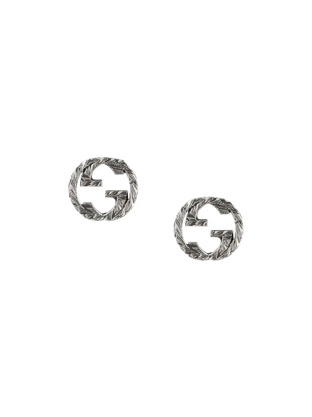 Interlocking G earrings in silver - 1