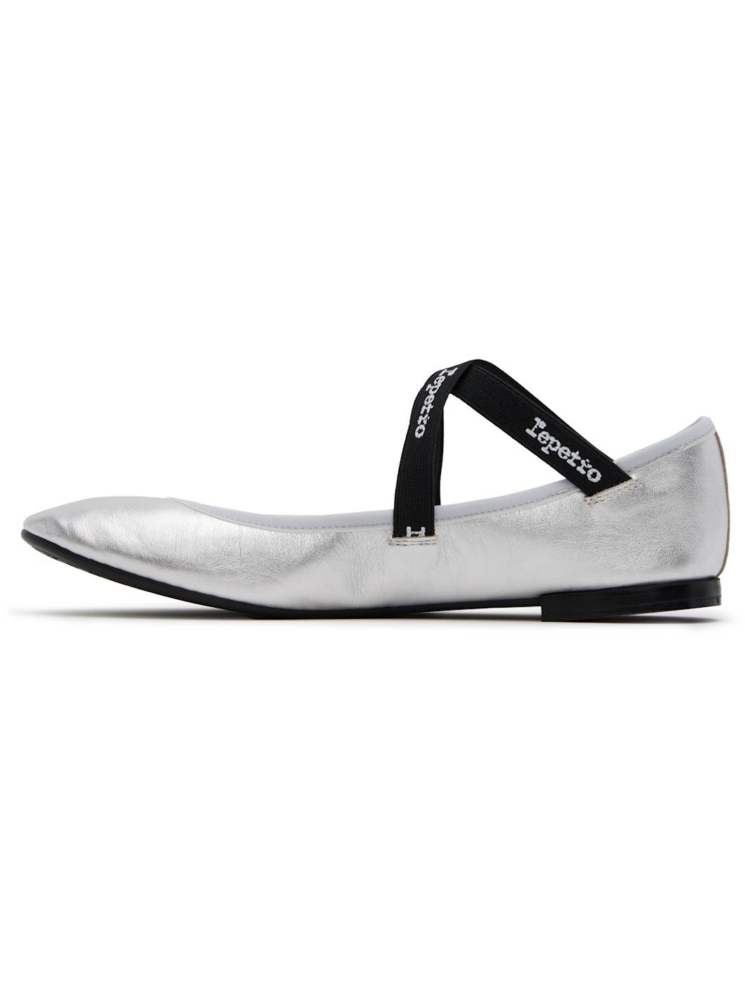Silver Joana Mary Jane Ballerina Flats - 3