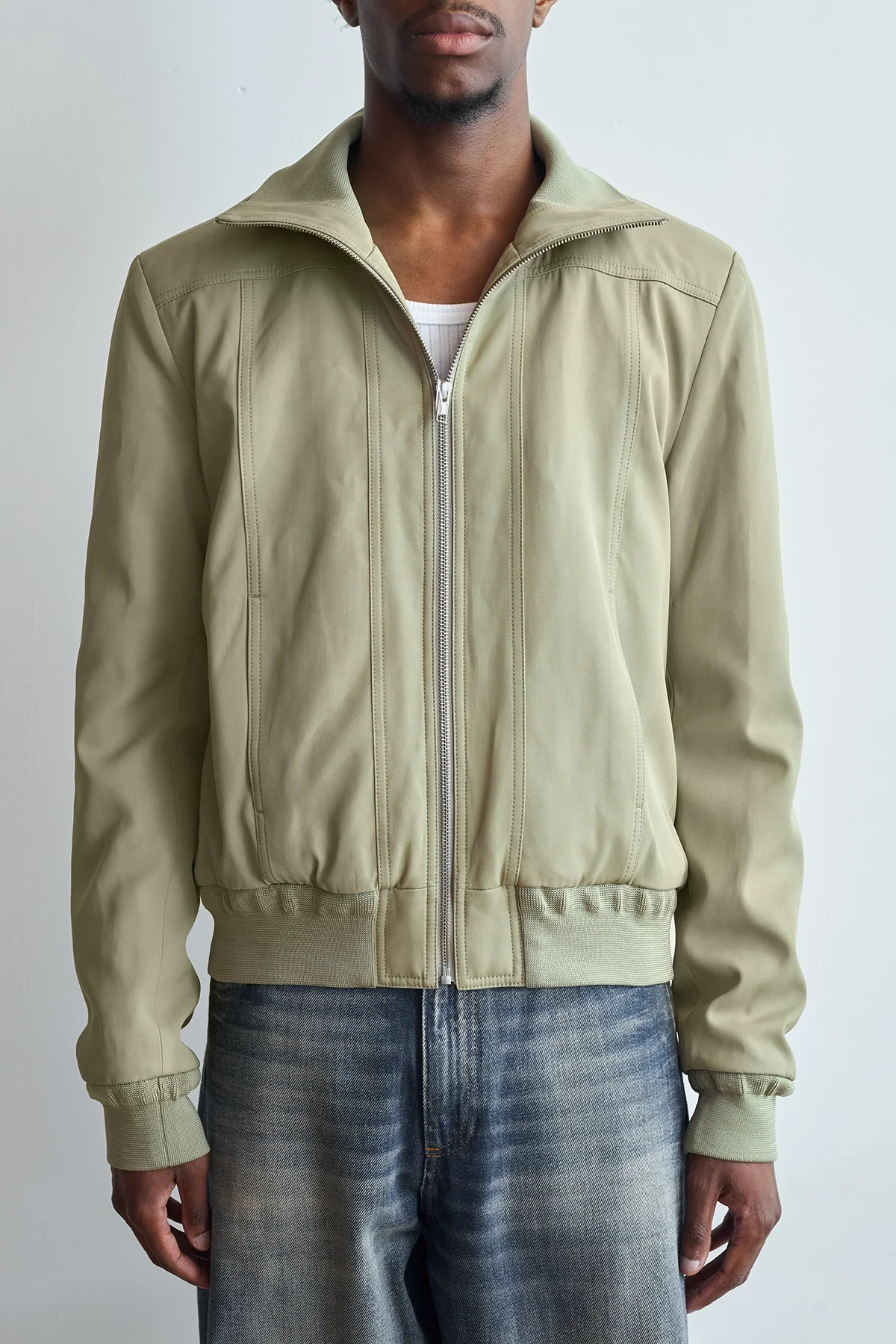 MM6 Maison Margiela Zip Up Sports Jacket Trench Beige - 4