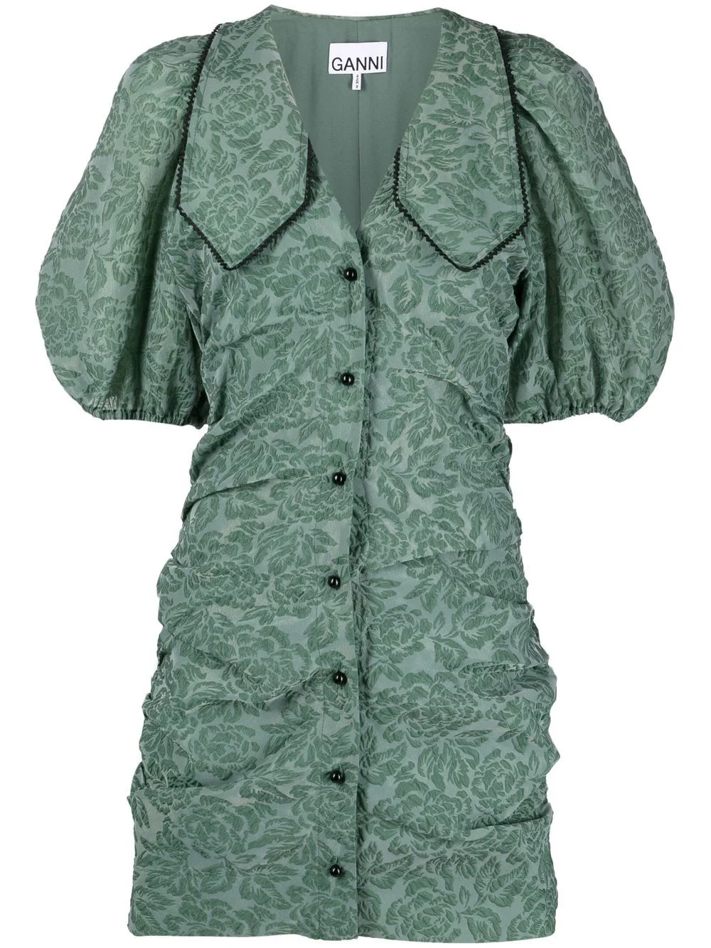 floral-jacquard minidress - 1