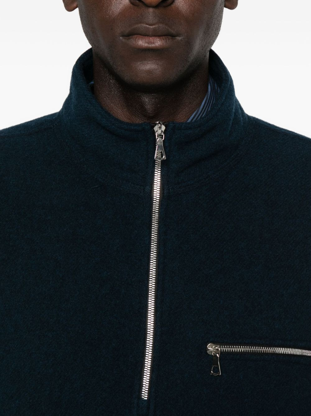 zip-pocket wool sweater - 5