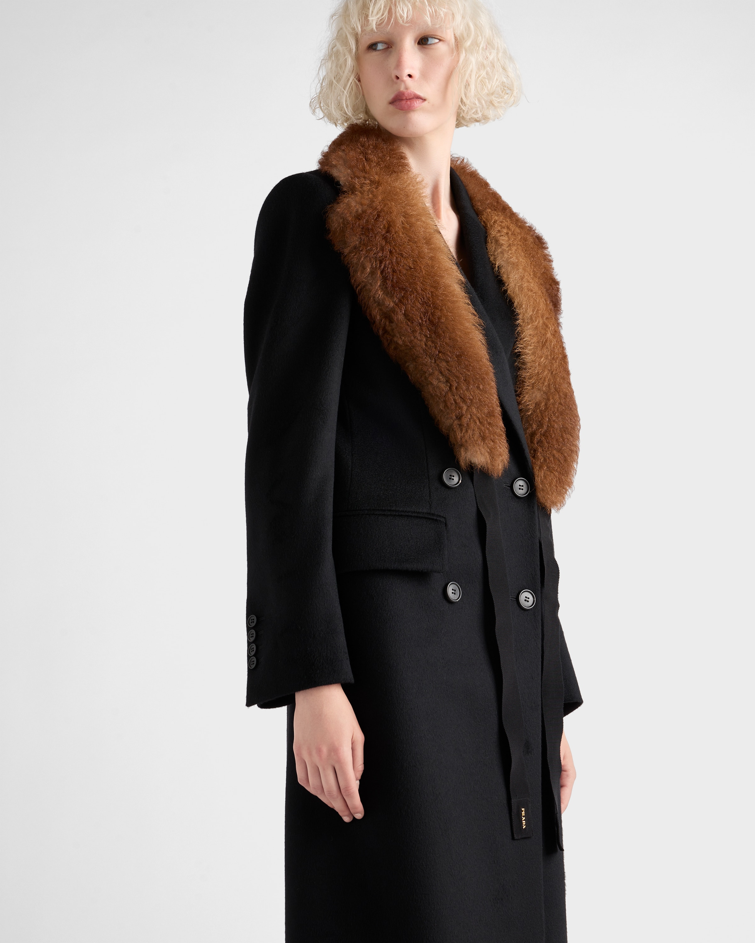 Double-breasted cashmere coat - 3