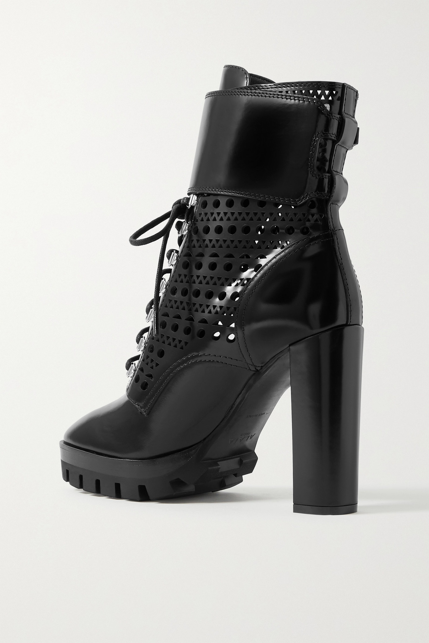 110 laser-cut leather ankle boots - 3
