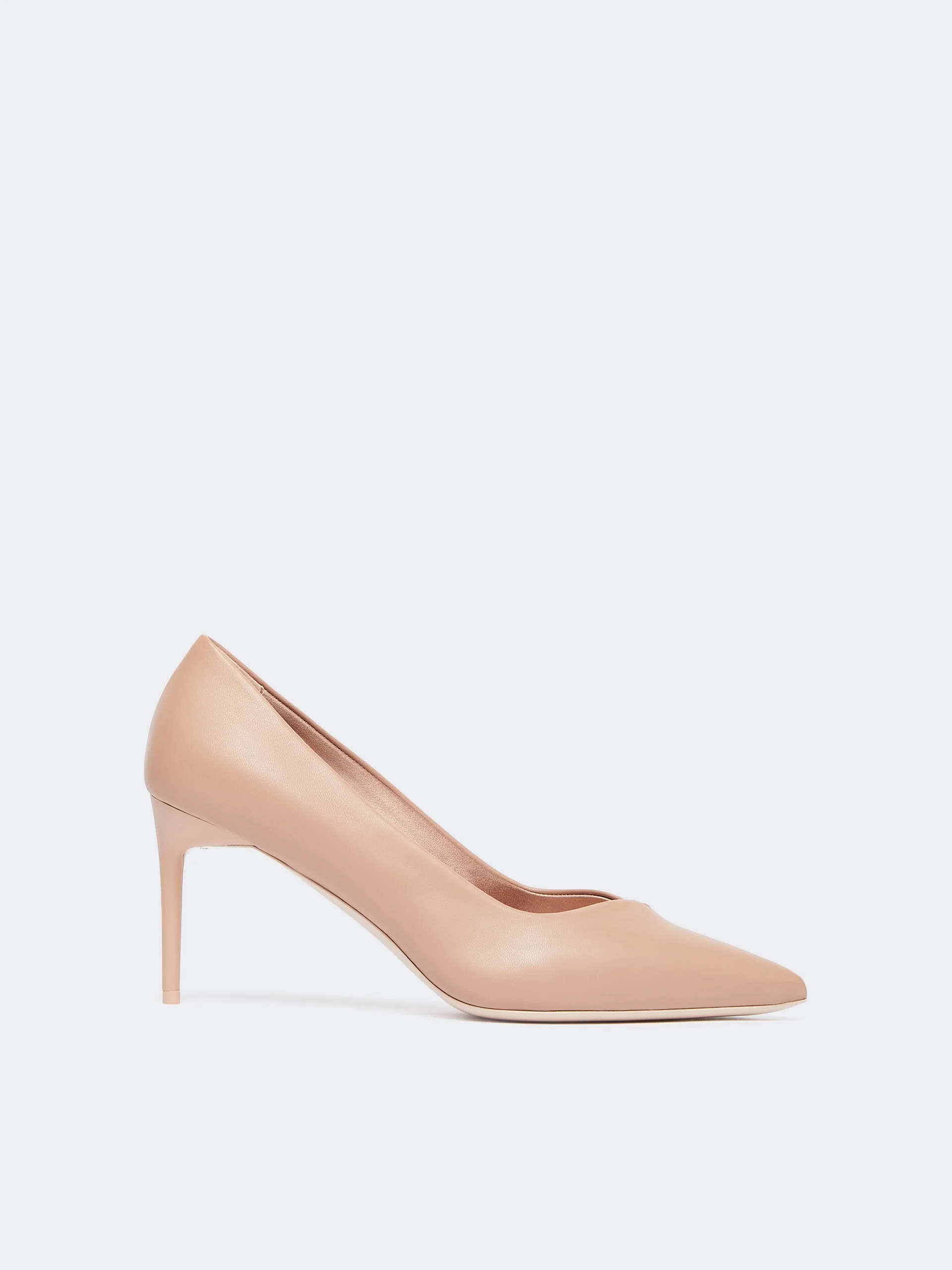 PHYLLIS Nappa leather court shoes - POWDER - 1