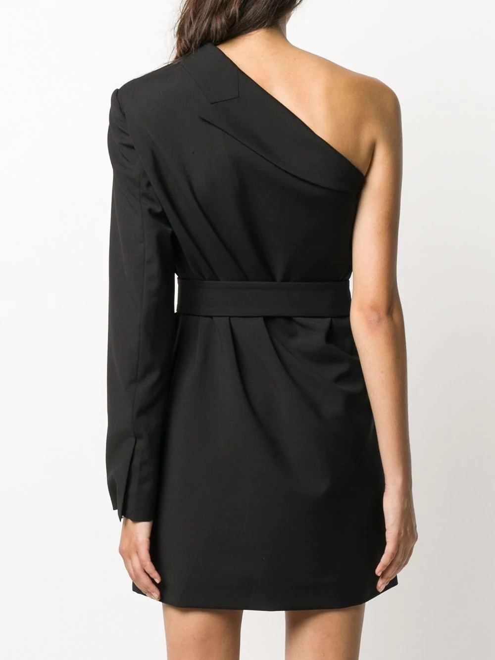 tailored one-shoulder dress - 4