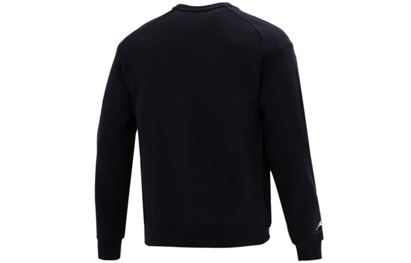 Jordan Men's Air Jordan Logo Printing Fleece Lined Stay Warm Sports Pullover Round Neck Black DJ0241-010 outlook