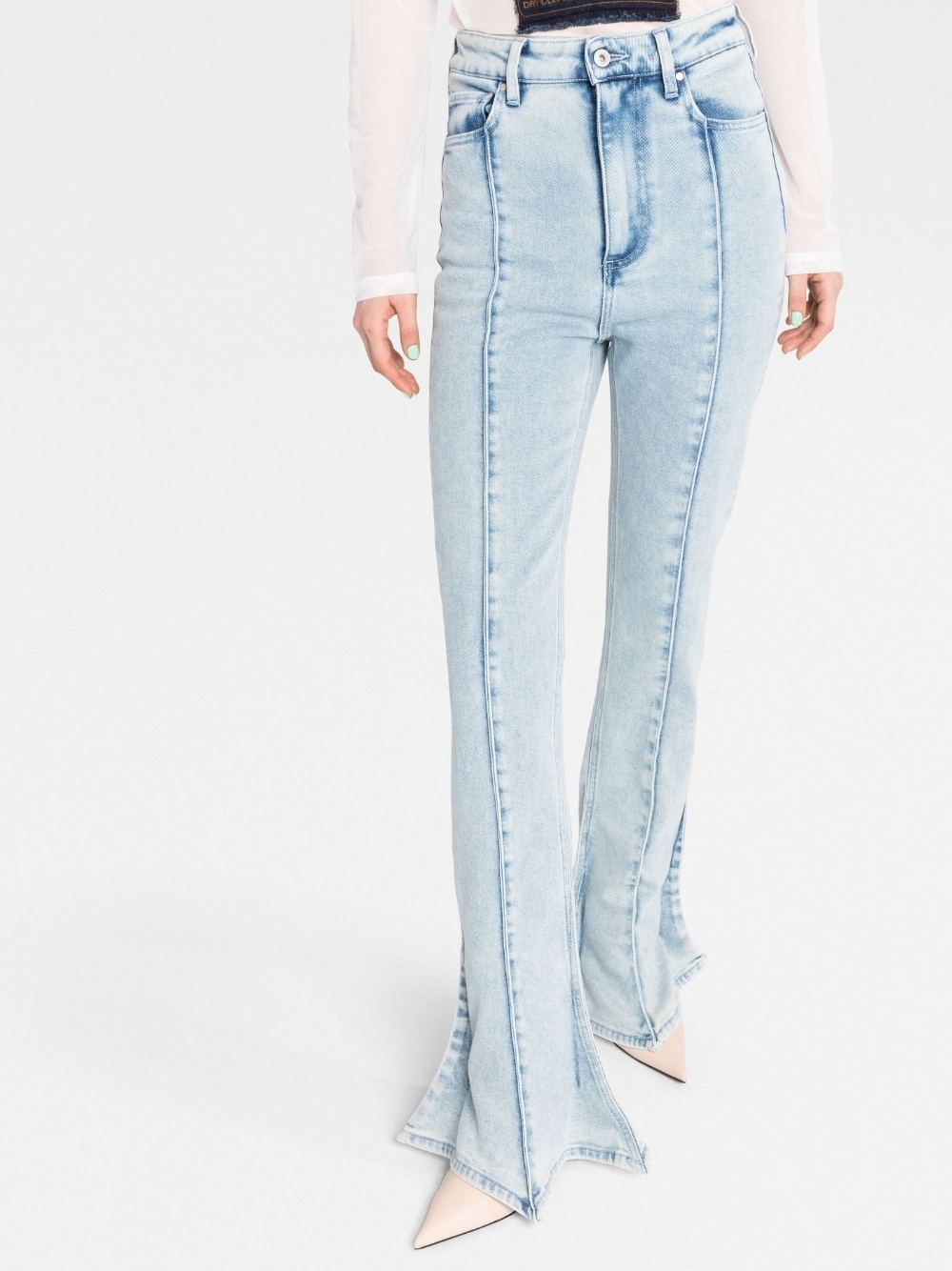 mid-rise bell-bottom jeans - 5