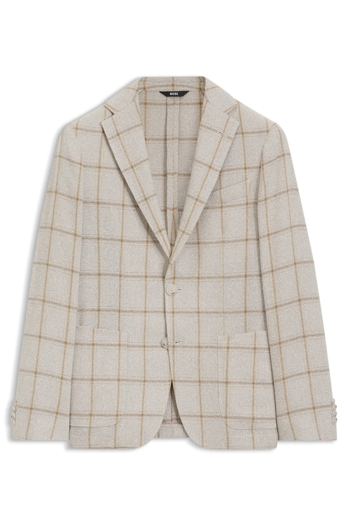 SLIM-FIT JACKET IN CHECKED FABRIC - 1